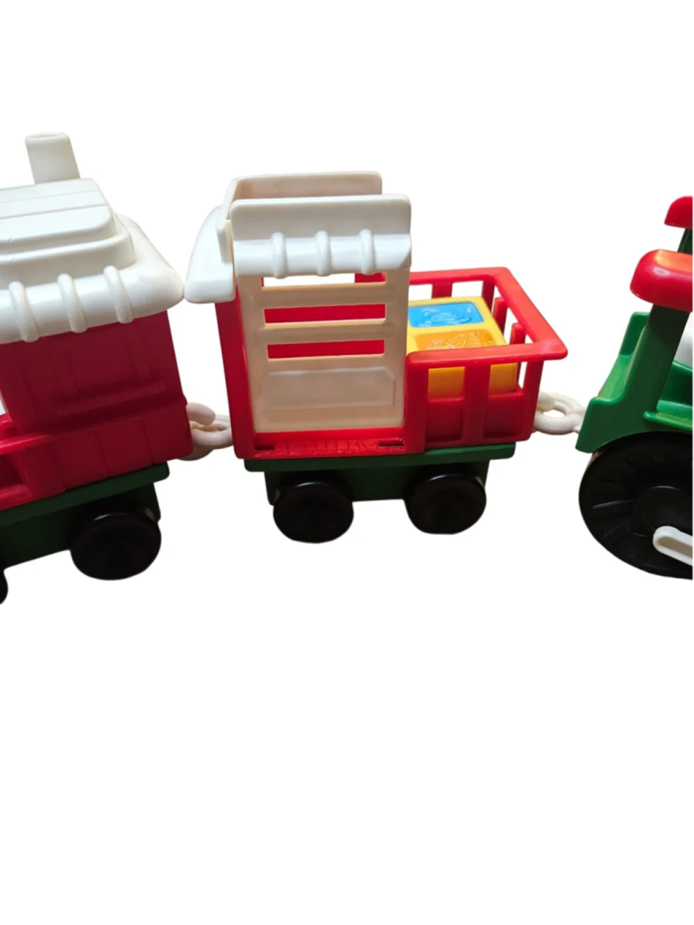 Vintage Fisher Price Little People 1998 Christmas Train 72698 Elf 3 Car Set